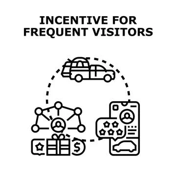 Frequent visitors enjoying loyalty program travel incentives Stock Illustration