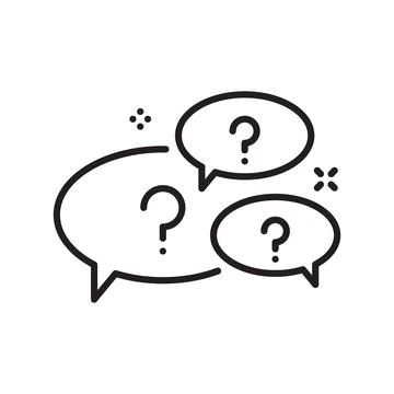 Frequently ask question bubbles help sign icon Stock Illustration