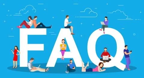 Frequently asked questions concept Stock-Illustration