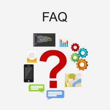 Frequently Asked Questions FAQ concept illustration concept. Online support c Stock Illustration
