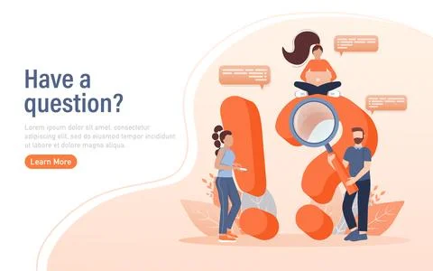 Frequently asked questions page template. Vector web banner. Customer service イラスト素材