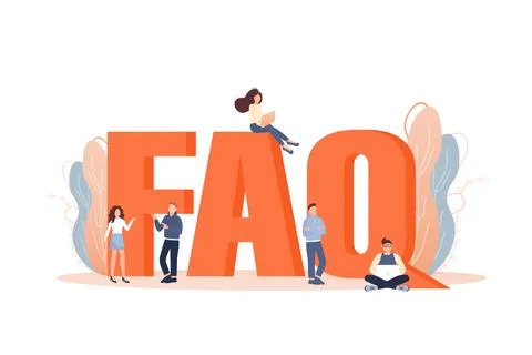 Frequently asked questions page template. Vector web banner. Customer service Stock Illustration