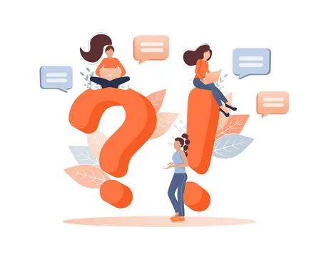 Frequently asked questions page template. Vector web banner. Customer service Stock Illustration
