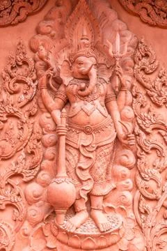 Fresco in Buddhist temple Stock Photos