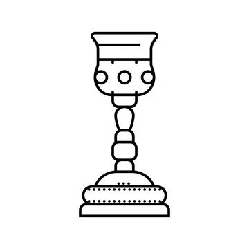 Fresco byzantine line icon vector illustration 스톡 일러스트