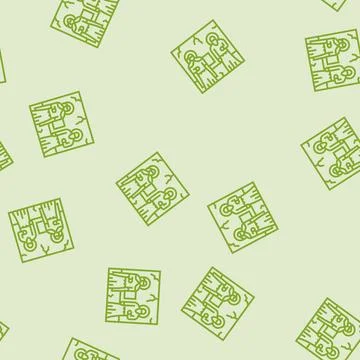 Fresco byzantine line seamless pattern Illustrazione stock