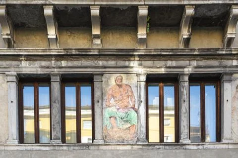 Fresco of Jupiter Stock Photos