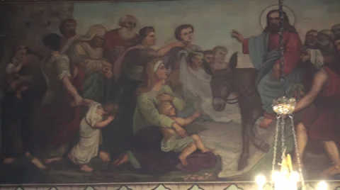 Fresco. Palm Sunday 動画素材 23699525