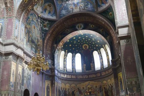 Frescos in the temple Stock Photos