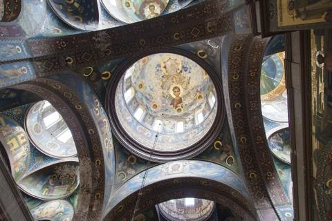 Frescos in the temple Stock Photos