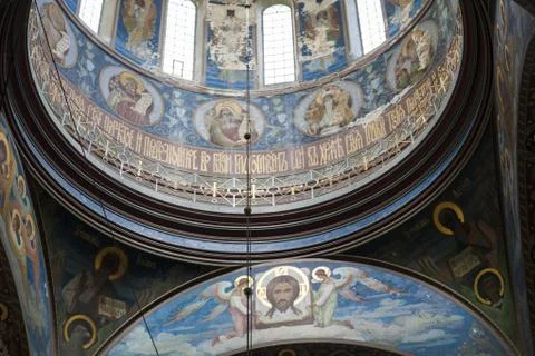Frescos in the temple Stock Photos