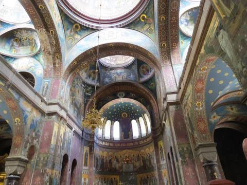 Frescos in the temple Stock Photos