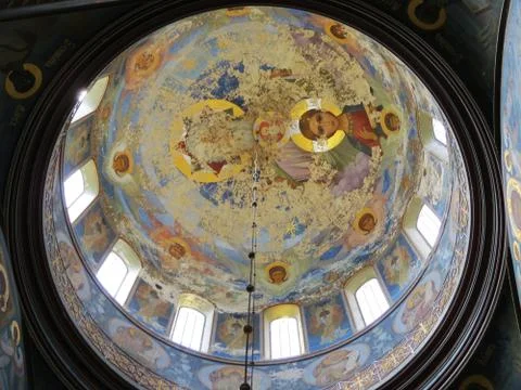 Frescos in the temple Stock Photos