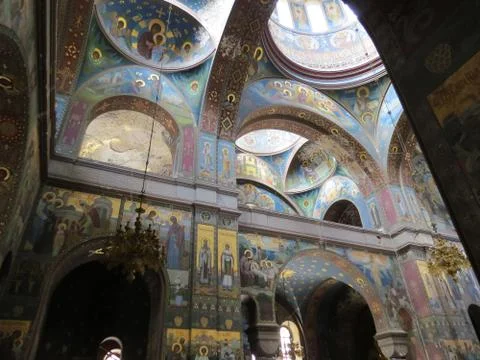 Frescos in the temple Stock Photos