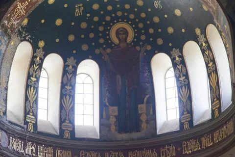 Frescos in the temple Stock Photos