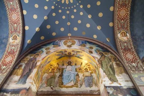 Frescos in the temple Stock Photos