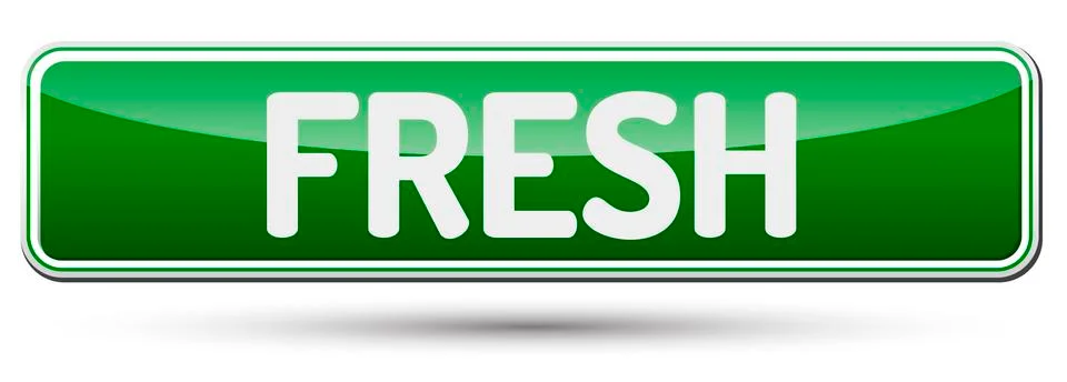 FRESH - Abstract beautiful button with text. Stock Illustration