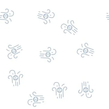 Fresh air glyph vector seamless pattern 스톡 일러스트