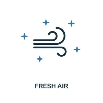 Fresh Air icon. Creative two colors design from cleaning icons collection. UI Stock Illustration