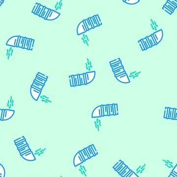 Fresh air intake ventilation vector seamless pattern Illustrazione stock