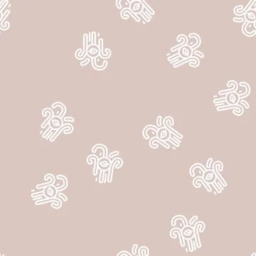 Fresh air line vector seamless pattern Illustrazione stock