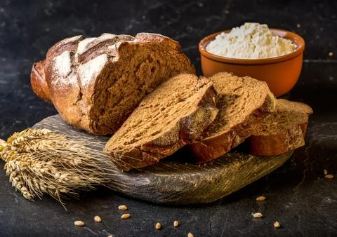 Fresh airy bread Stock Photos