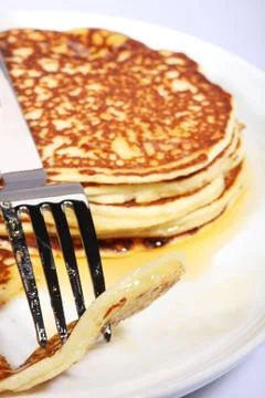 Fresh american pancakes Stock Photos