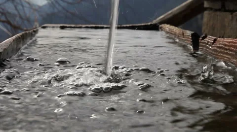 Fresh and Cold Mountain Water Stock Footage 40428510