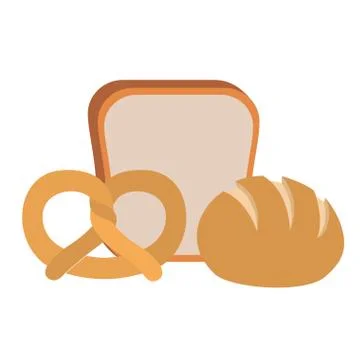 Fresh and delicious bakery bread Illustrazione stock