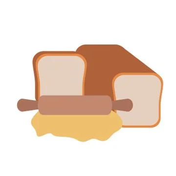 Fresh and delicious bakery bread Illustrazione stock