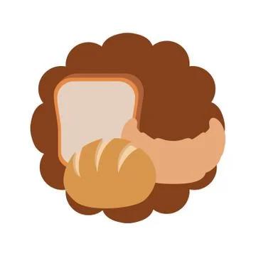 Fresh and delicious bakery bread Illustrazione stock