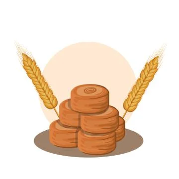Fresh and delicious bakery bread Illustrazione stock