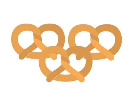 Fresh and delicious bread pretzel Illustrazione stock
