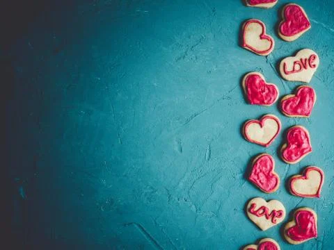 Fresh and fragrant biscuits with glaze for those who love. Stock Photos