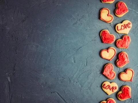 Fresh and fragrant biscuits with glaze for those who love. Stock Photos
