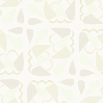 Fresh and Soft seamless pattern in white and green Stock Illustration