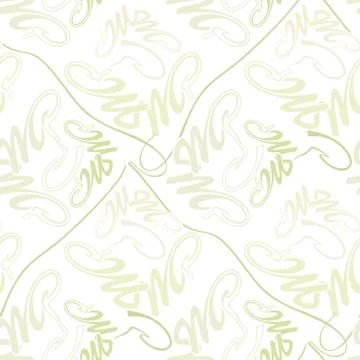Fresh and Soft seamless pattern in white and green Stock Illustration