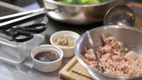 Fresh ans raw ingredients  Stock Footage 145354810