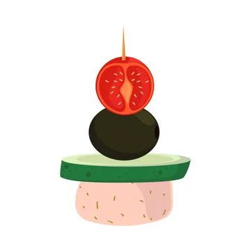 Fresh appetizer flat icon Stock Illustration