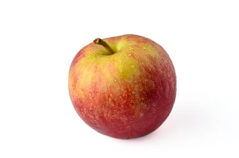 Fresh appetizing apple on white background  Stock Photos