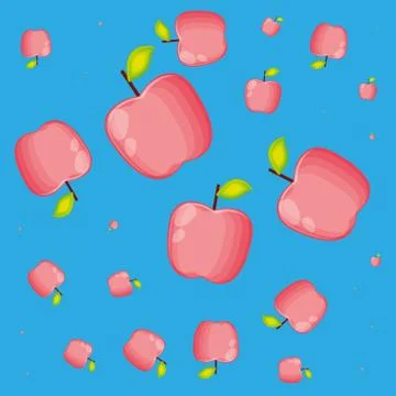Fresh apple fruit icon pattern Illustrazione stock