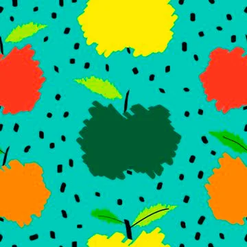 Fresh apple fruit seamless pattern, abstract repeated background. Fruits desi Stock Illustration