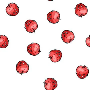 Fresh apple fruit vector seamless pattern Stockillustratie
