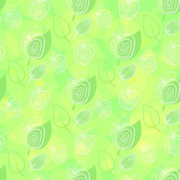 Fresh apple. Seamless pattern. Illustrazione stock