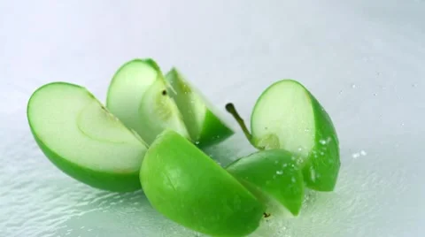 Fresh apple, Slow Motion Stock Footage
