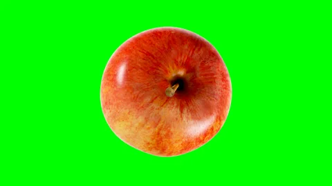 Fresh Apple Spinning on greenscreen background. Stock Footage 221157892
