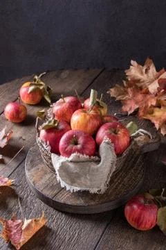 Fresh apples on a table Stock Photos