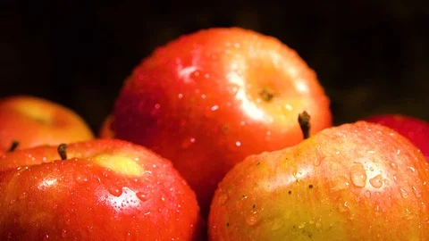 Fresh apples video made with slider Stock Footage 101744300