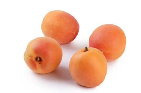 Fresh apricot with a leaf Stock Photos