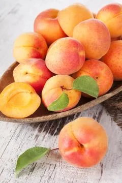 Fresh apricots. Stock Photos